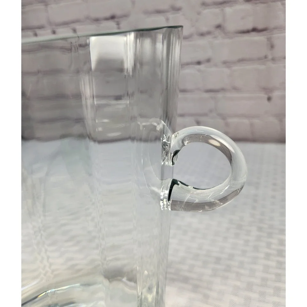 Gorgeous LARGE Vintage Blown Glass Paneled Champagne Ice Bucket 9 in.